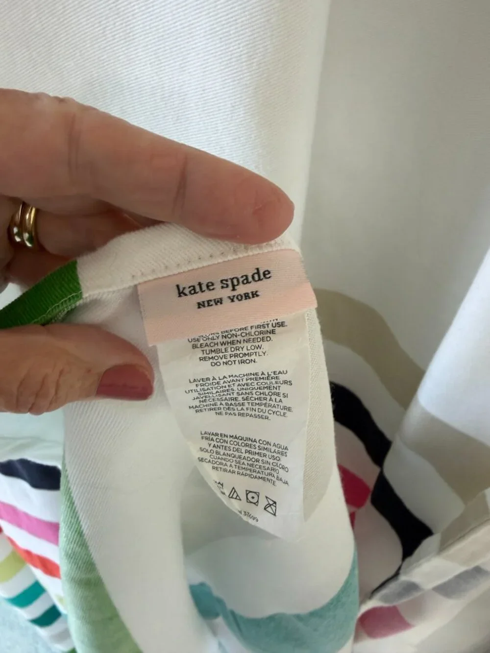 Kate Spade New York Candy Stripe shower curtain
